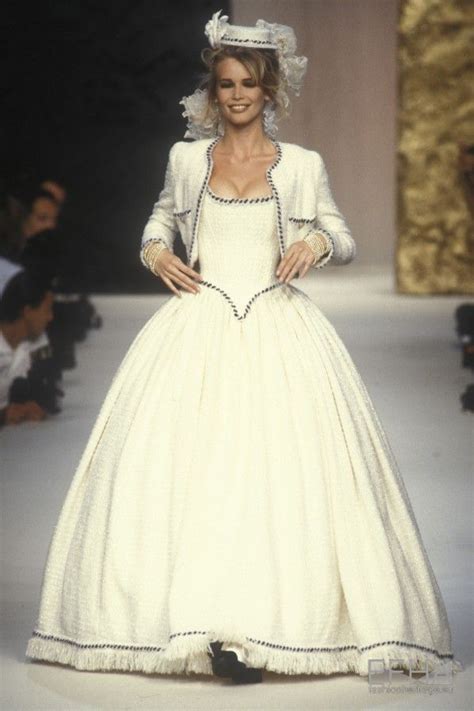 vintage fall/winter '92 chanel couture bride dress